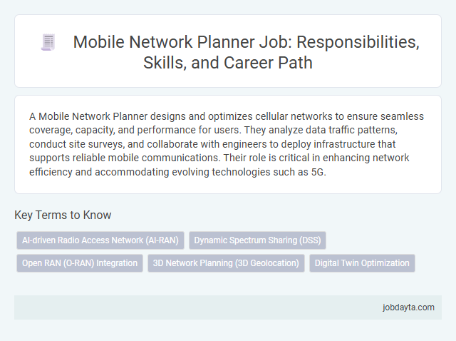 Mobile Network Planner Job: Responsibilities, Skills, and Career Path