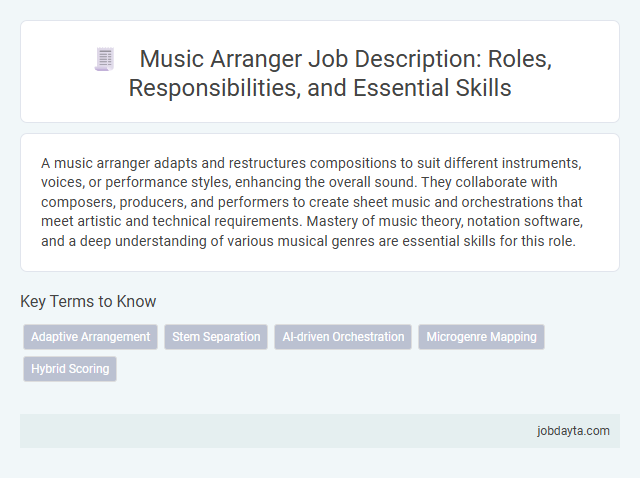 Music Arranger Job Description: Roles, Responsibilities, and Essential Skills
