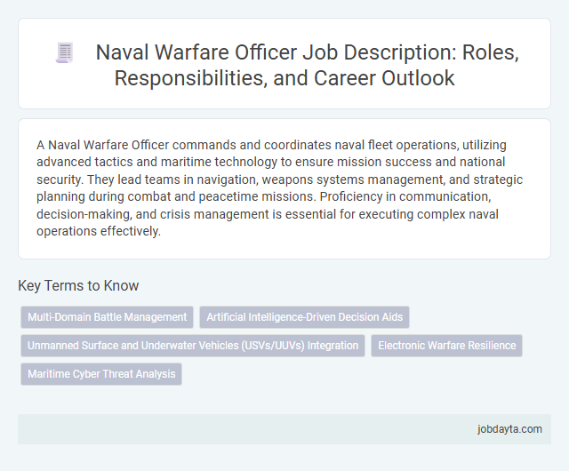 Naval Warfare Officer Job Description: Roles, Responsibilities, and Career Outlook