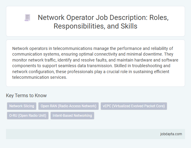 Network Operator Job Description: Roles, Responsibilities, and Skills