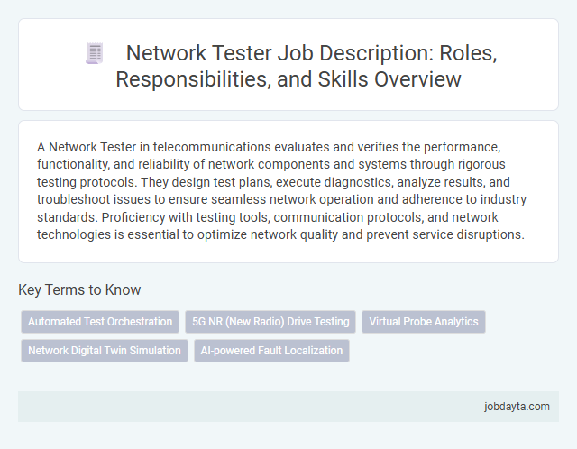 Network Tester Job Description: Roles, Responsibilities, and Skills Overview