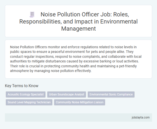 Noise Pollution Officer Job: Roles, Responsibilities, and Impact in Environmental Management