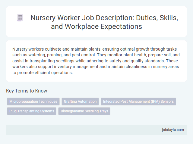 Nursery Worker Job Description: Duties, Skills, and Workplace Expectations