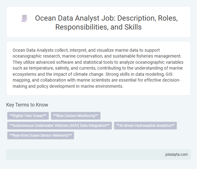 Ocean Data Analyst Job: Description, Roles, Responsibilities, and Skills