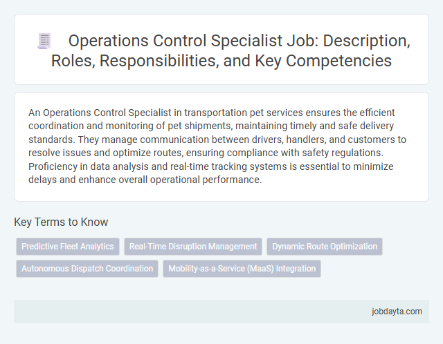 Operations Control Specialist Job: Description, Roles, Responsibilities, and Key Competencies