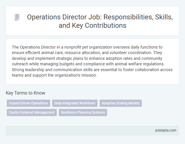Operations Director Job: Responsibilities, Skills, and Key Contributions