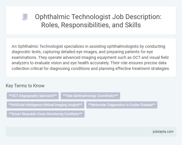 Ophthalmic Technologist Job Description: Roles, Responsibilities, and Skills