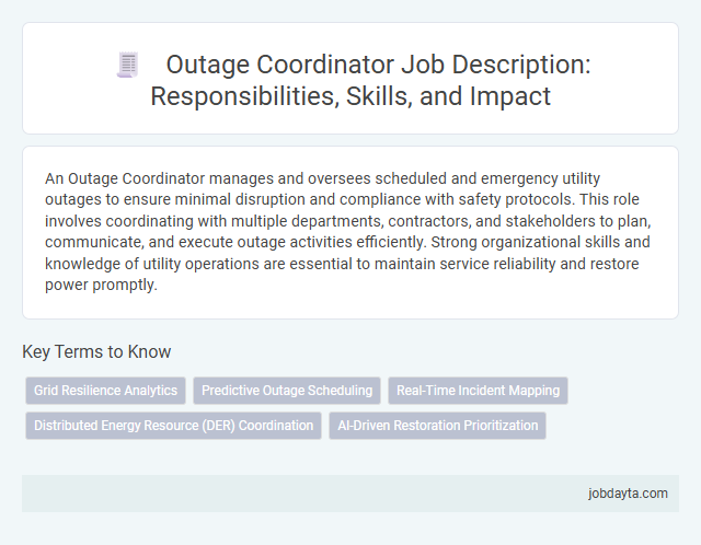 Outage Coordinator Job Description: Responsibilities, Skills, and Impact