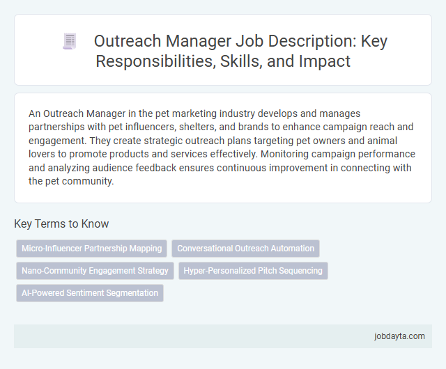 Outreach Manager Job Description: Key Responsibilities, Skills, and Impact