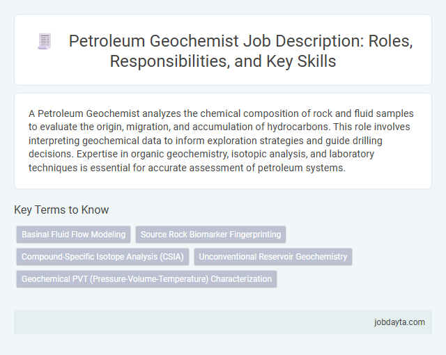 Petroleum Geochemist Job Description: Roles, Responsibilities, and Key Skills