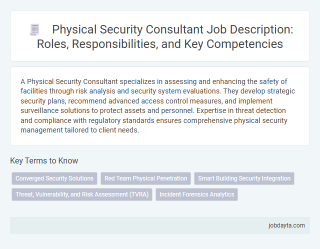 Physical Security Consultant Job Description: Roles, Responsibilities, and Key Competencies