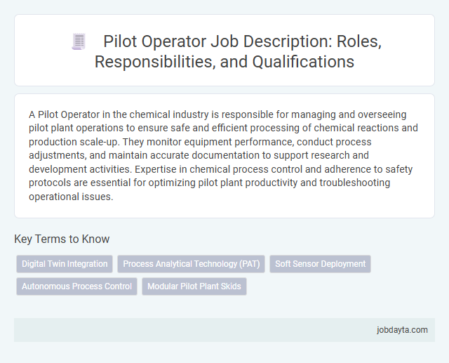 Pilot Operator Job Description: Roles, Responsibilities, and Qualifications