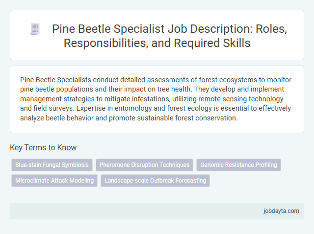 Pine Beetle Specialist Job Description: Roles, Responsibilities, and Required Skills