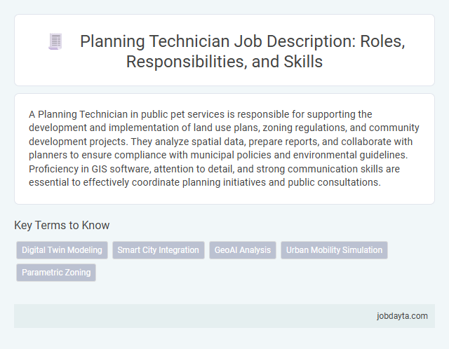 Planning Technician Job Description: Roles, Responsibilities, and Skills
