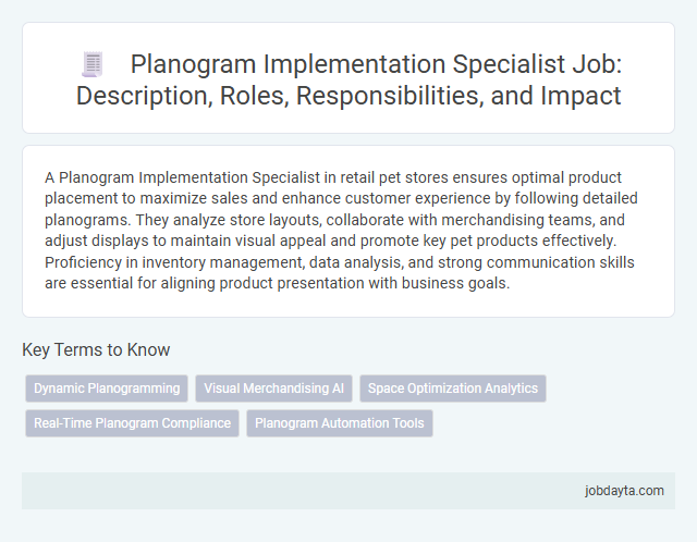 Planogram Implementation Specialist Job: Description, Roles, Responsibilities, and Impact