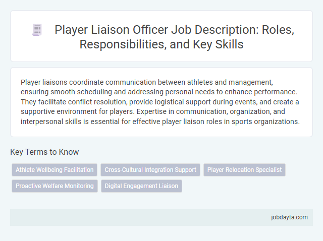 Player Liaison Officer Job Description: Roles, Responsibilities, and Key Skills