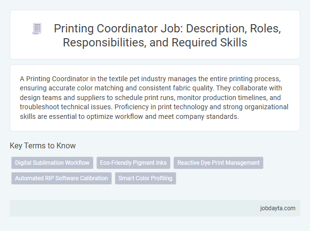Printing Coordinator Job: Description, Roles, Responsibilities, and Required Skills