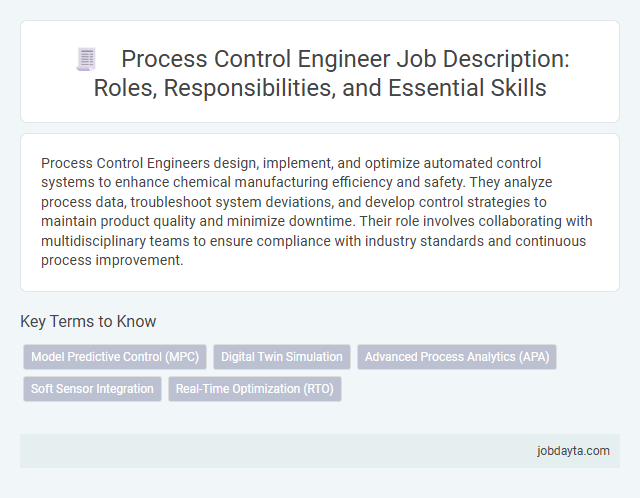 Process Control Engineer Job Description: Roles, Responsibilities, and Essential Skills