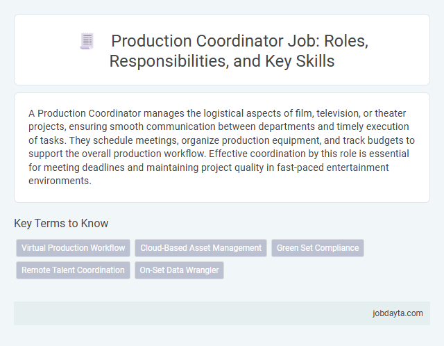 Production Coordinator Job: Roles, Responsibilities, and Key Skills