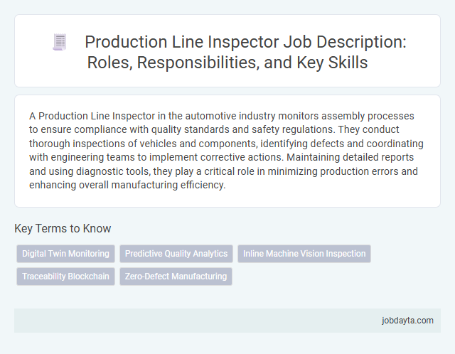 Production Line Inspector Job Description: Roles, Responsibilities, and Key Skills