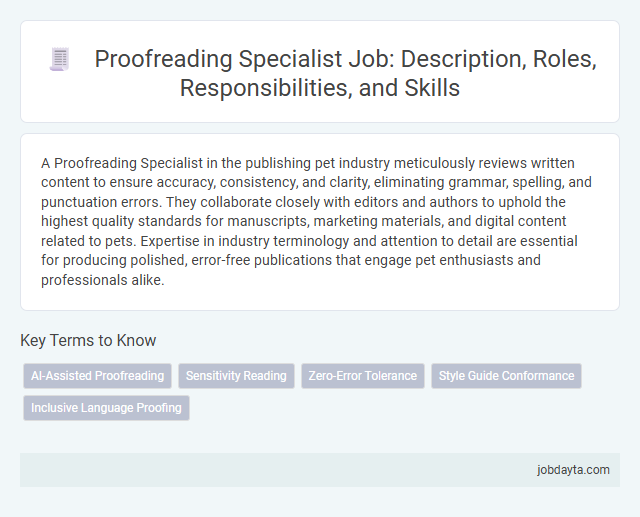 Proofreading Specialist Job: Description, Roles, Responsibilities, and Skills