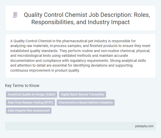Quality Control Chemist Job Description: Roles, Responsibilities, and Industry Impact