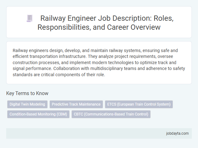 Railway Engineer Job Description: Roles, Responsibilities, and Career Overview