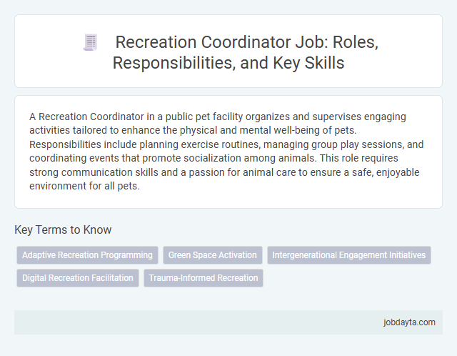 Recreation Coordinator Job: Roles, Responsibilities, and Key Skills