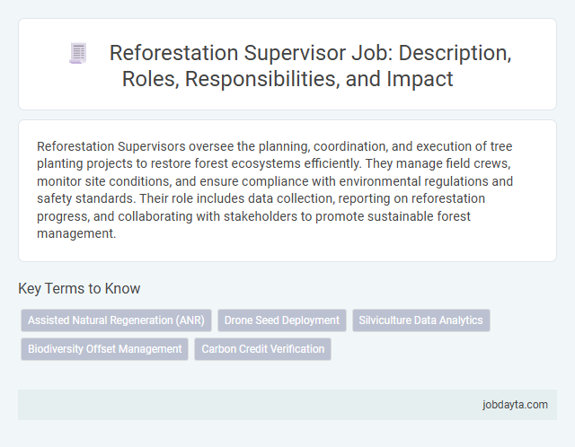 Reforestation Supervisor Job: Description, Roles, Responsibilities, and Impact