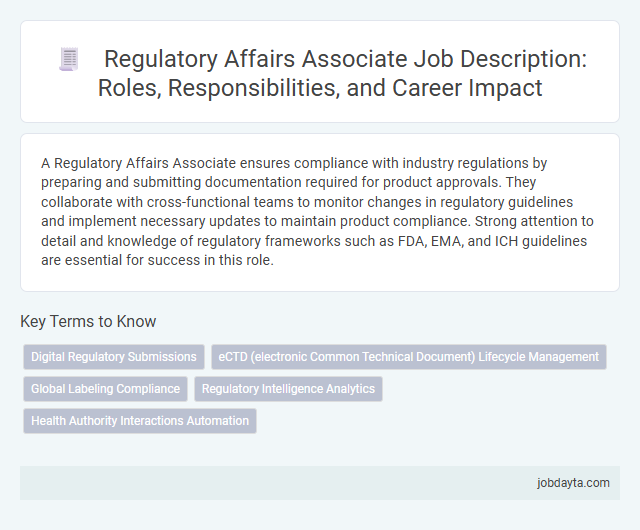 Regulatory Affairs Associate Job Description: Roles, Responsibilities, and Career Impact