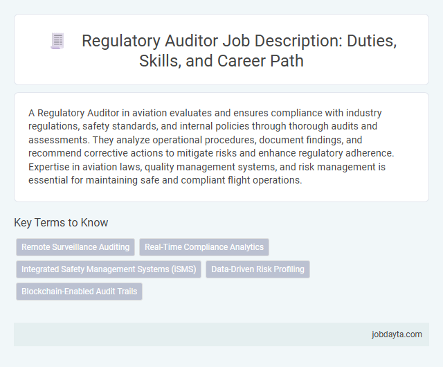 Regulatory Auditor Job Description: Duties, Skills, and Career Path