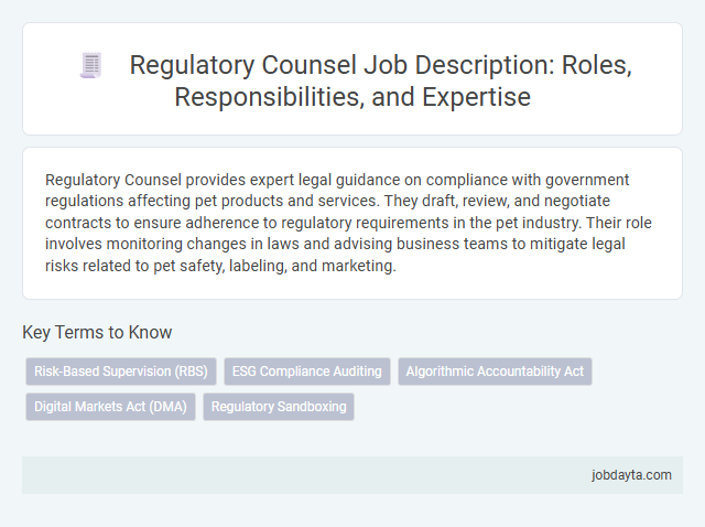 Regulatory Counsel Job Description: Roles, Responsibilities, and Expertise