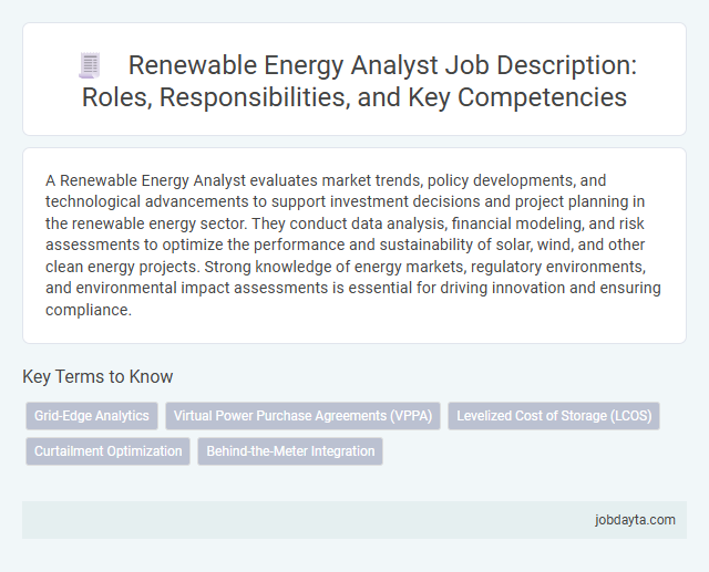 Renewable Energy Analyst Job Description: Roles, Responsibilities, and Key Competencies