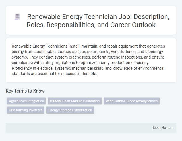 Renewable Energy Technician Job: Description, Roles, Responsibilities, and Career Outlook