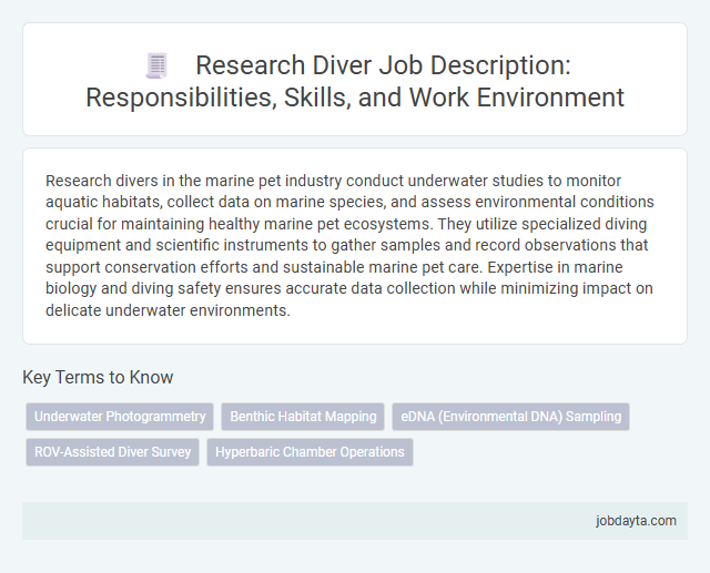 Research Diver Job Description: Responsibilities, Skills, and Work Environment