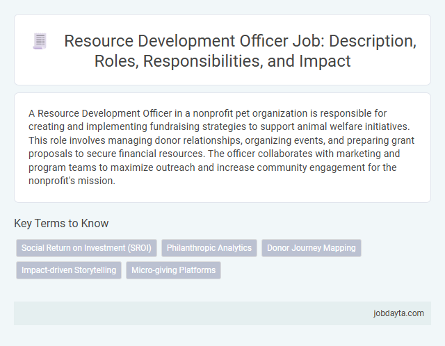 Resource Development Officer Job: Description, Roles, Responsibilities, and Impact