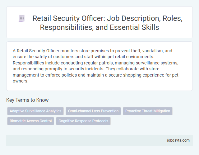 Retail Security Officer: Job Description, Roles, Responsibilities, and Essential Skills