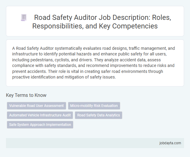Road Safety Auditor Job Description: Roles, Responsibilities, and Key Competencies