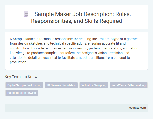 Sample Maker Job Description: Roles, Responsibilities, and Skills Required