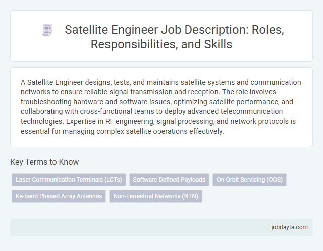 Satellite Engineer Job Description: Roles, Responsibilities, and Skills