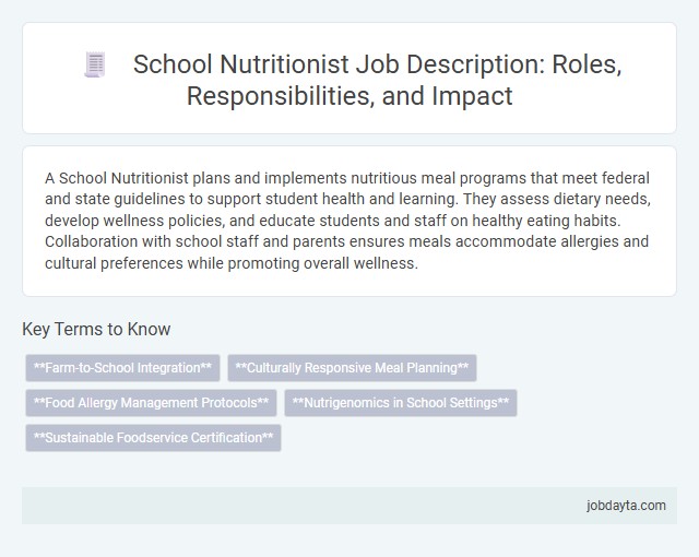 School Nutritionist Job Description: Roles, Responsibilities, and Impact