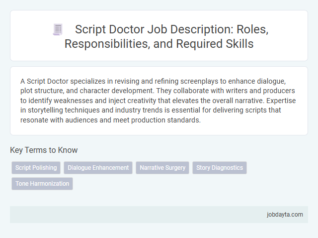 Script Doctor Job Description: Roles, Responsibilities, and Required Skills