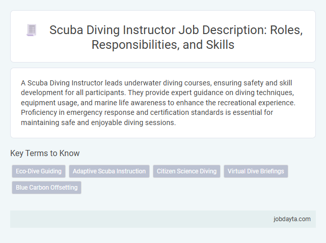 Scuba Diving Instructor Job Description: Roles, Responsibilities, and Skills
