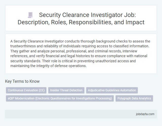 Security Clearance Investigator Job: Description, Roles, Responsibilities, and Impact