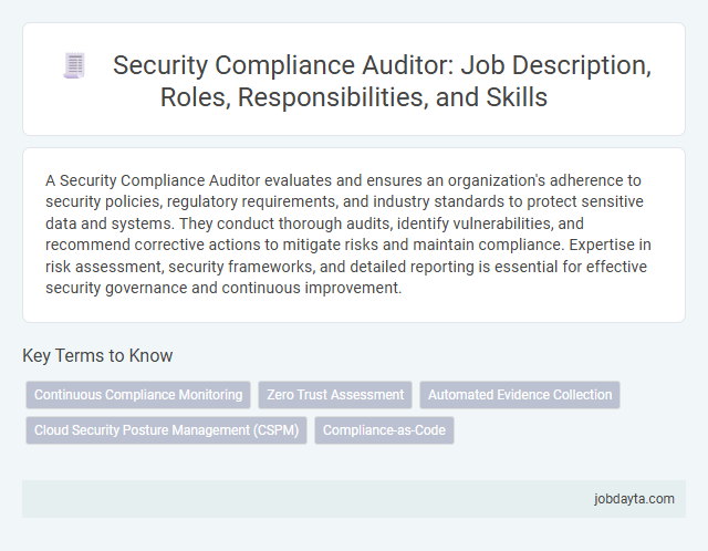Security Compliance Auditor: Job Description, Roles, Responsibilities, and Skills