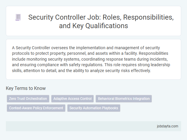Security Controller Job: Roles, Responsibilities, and Key Qualifications