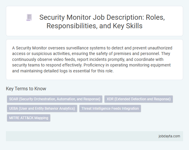 Security Monitor Job Description: Roles, Responsibilities, and Key Skills