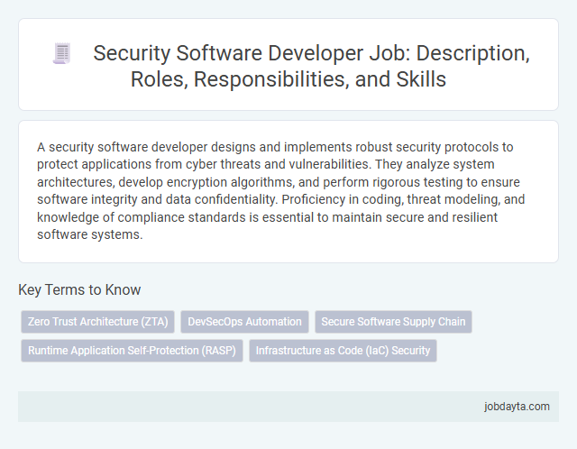 Security Software Developer Job: Description, Roles, Responsibilities, and Skills