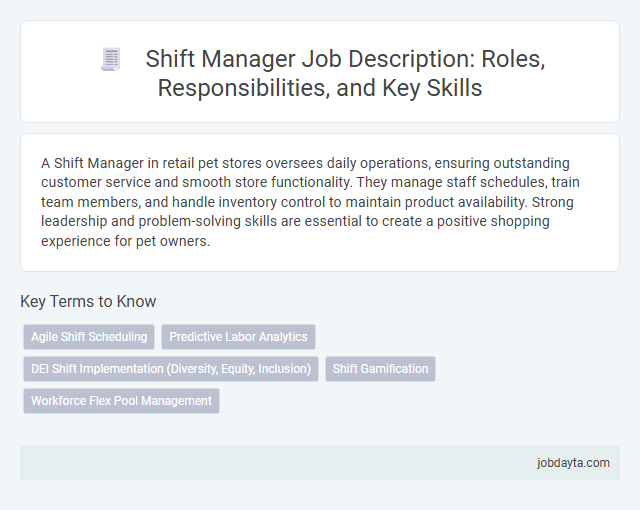 Shift Manager Job Description: Roles, Responsibilities, and Key Skills