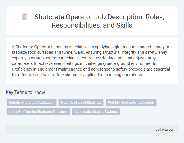 Shotcrete Operator Job Description: Roles, Responsibilities, and Skills